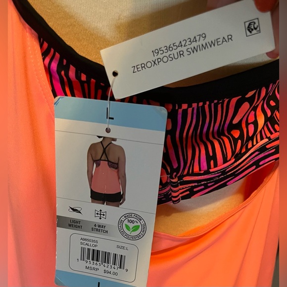 ZeroXspsur Sport Tankini Top Scallop size L - Picture 8 of 15